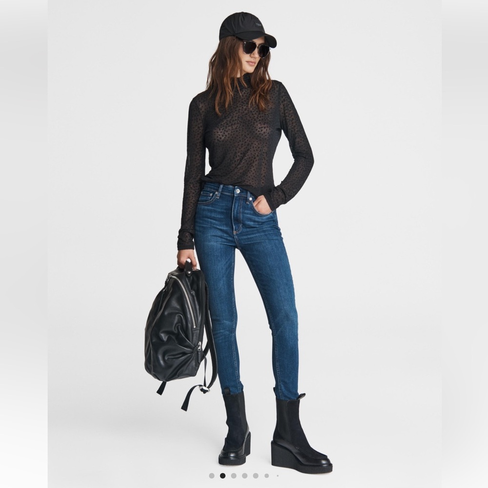 SOLD OUT Rag & Bone Nina High Rise Skinny Ankle Jeans size 26 NWT in Jasper